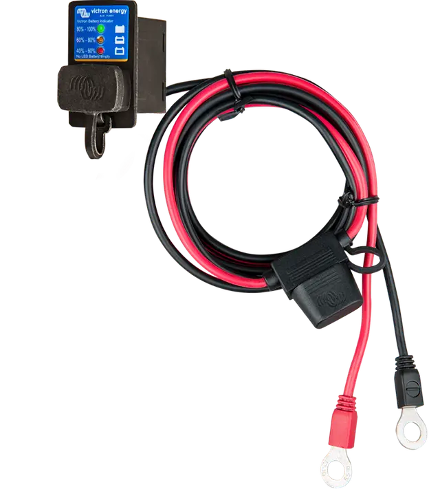 Victron Energy Battery Indicator Panel (M8 eyelet connector / 30A ATO fuse) BPC900110114, 5 Years Warranty